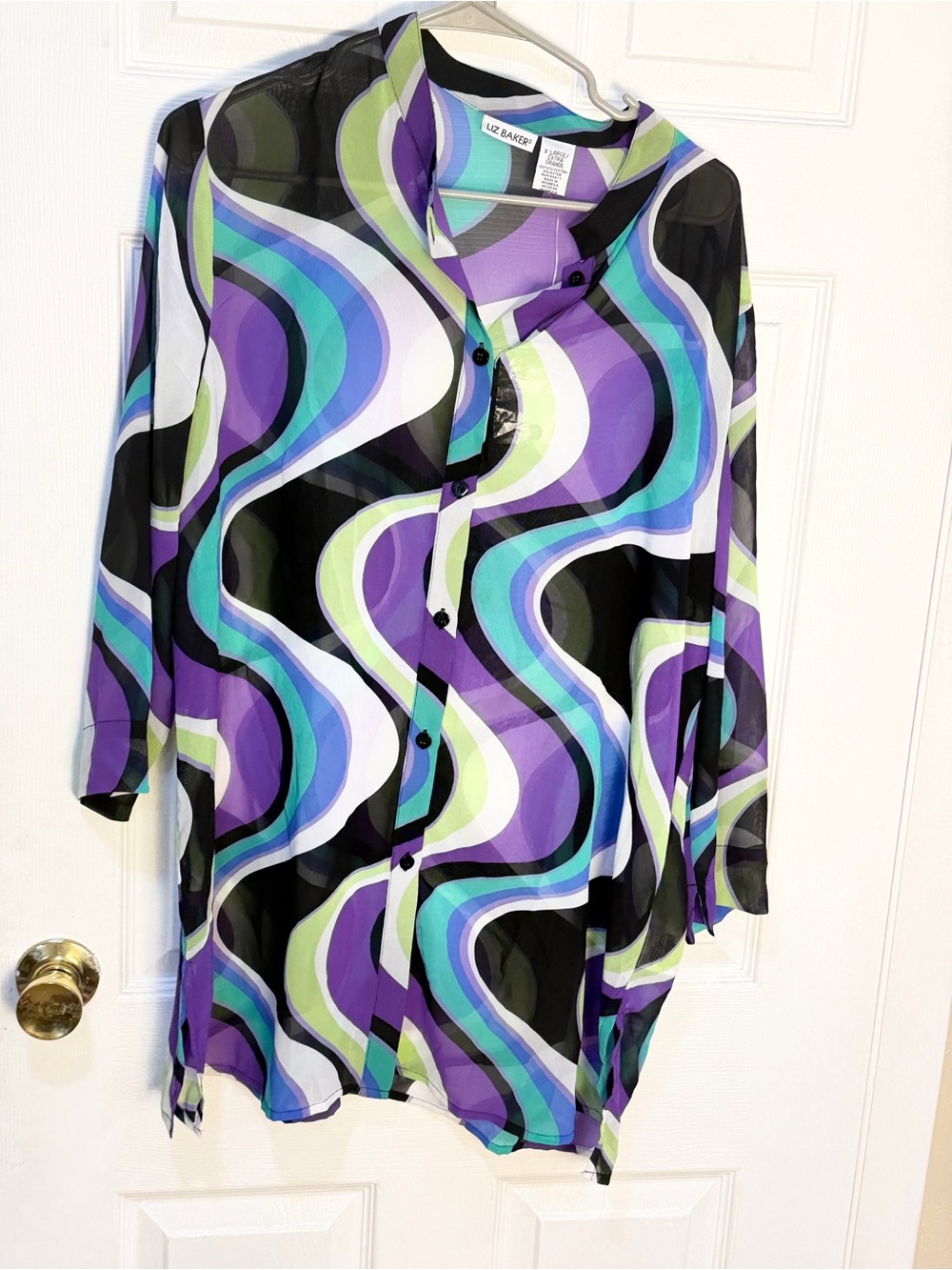 X2 Women’s Blouses Multi Color Size Xl Excellent Liz Baker/ Worthington
